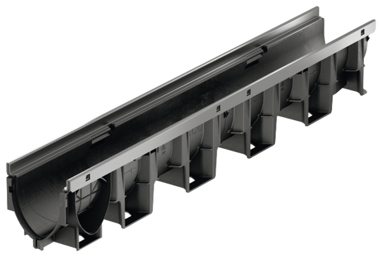 ACO Drain Xtradrain - Rinne Ohne Sohlengefaelle 1000 Mm Stahlkante Verzinkt 335807
