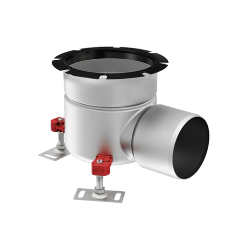 Edelstahl Bodenablauf 157 Fhd Mehrteilig - Ablaufstutzen Waagrecht 605584