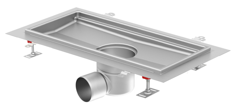 Edelstahl Bodenwanne 142 Fhd Einteilig - Typ Duennbettflansch 638751