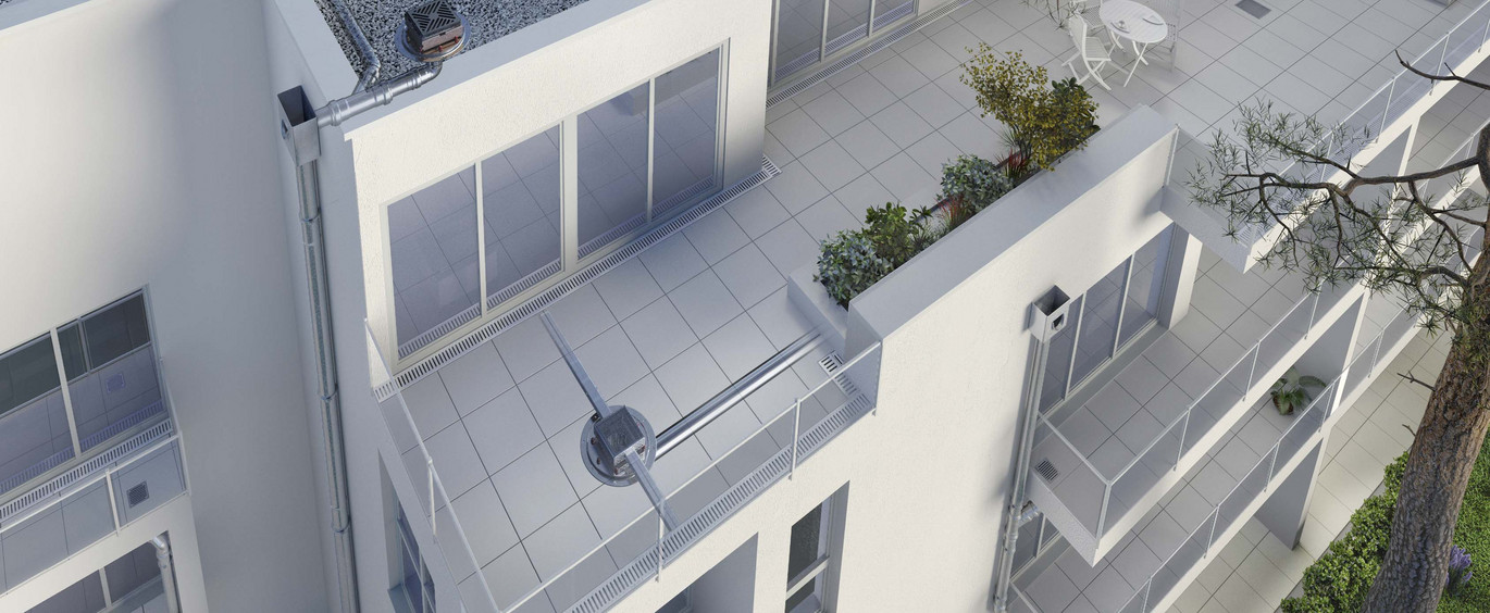 Headerbild ACO Lösungen für Balkon und Terrassen