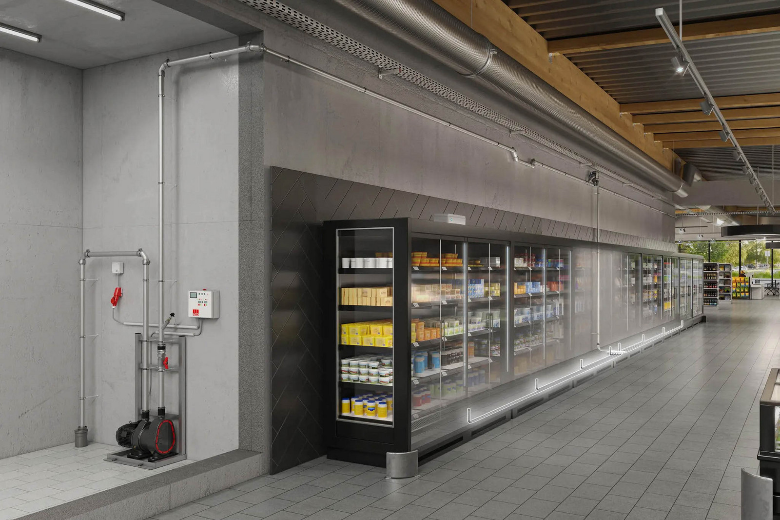 ACO Kondensatentwässerung Supermarkt Bild02