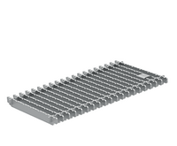 ACO Produktbild Hygienische Edelstahl Steg Rost rahmenlos Rinne