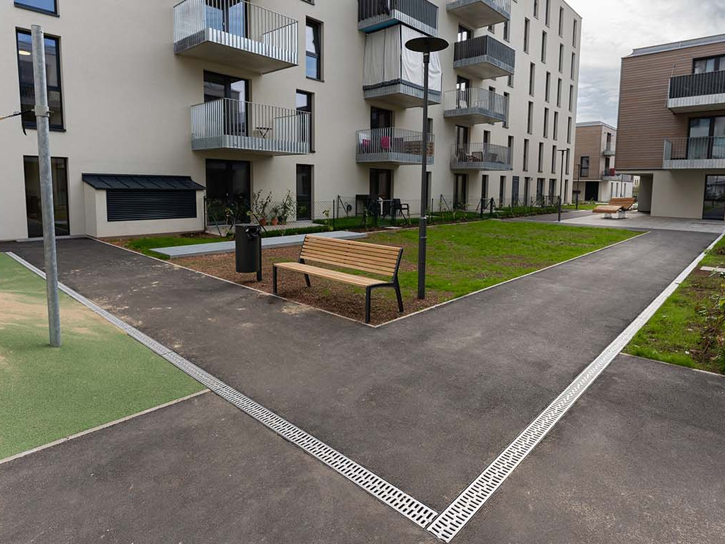 ACO Österreich Referenz Wohnhausanlage Am Park Teaser ACO Österreich Referenz Wohnhausanlage Am Park Teaser