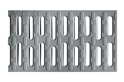 ACO Multiline Compositrost Silbergrau aus Kunststoff