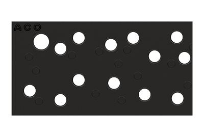 ACO Multiline Designrost Dots Gusseisen