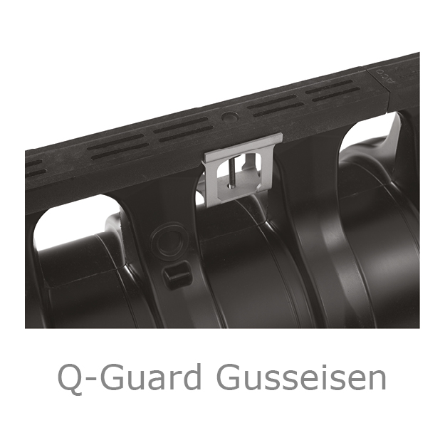 ACO Q-Guard Gusseisen Aufsteckzarge für die Retentionsschlitzrinne Qmax