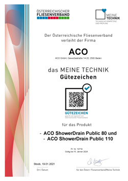 ACO-ShowerDrain-Public-Fliesenverband-Zertifikat 2021