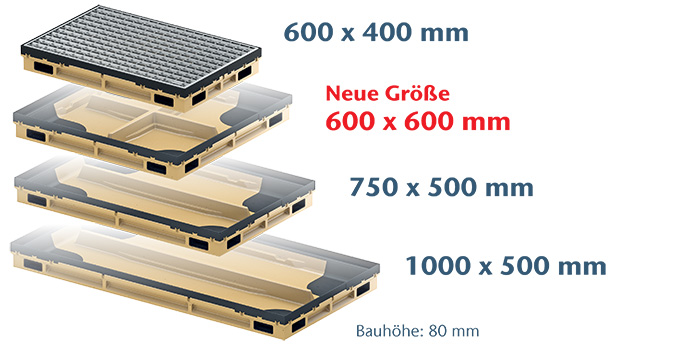 ACO Schuhabstreifer Vario Bodenwannen