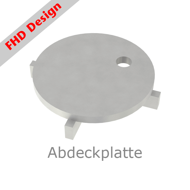 Abbildung runde Abdeckplatte für den ACO Bodenablauf FHD aus Edelstahl