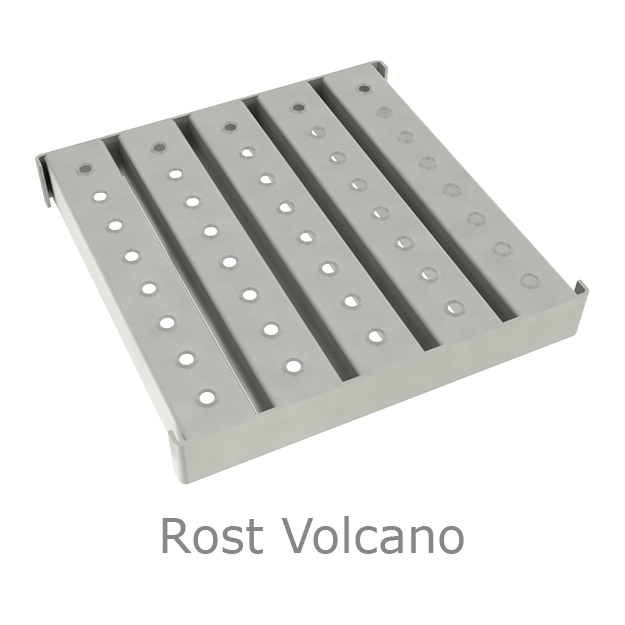 Abbildung quadratischer Rost Volcano für den ACO Bodenablauf aus Edelstahl
