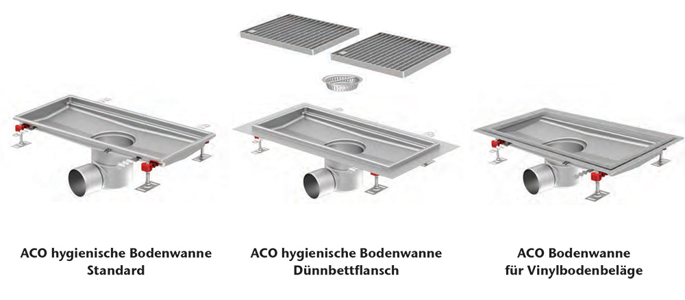 System ACO Bodenwanne FHD einteilig