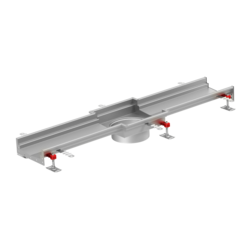 Kastenrinne 200 - Rinnenelement mit Ablaufstutzen mittig und Rahmen