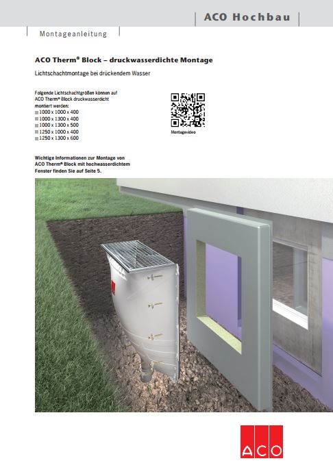 Montageanleitung ACO Therm Block