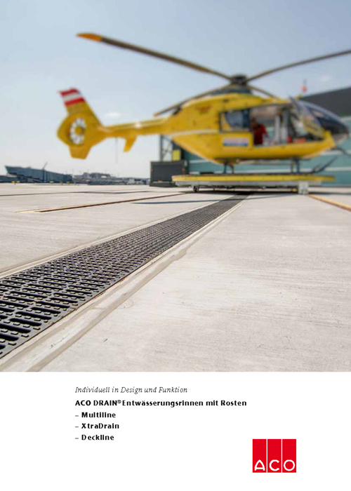 ACO Prospekt DRAIN® Entwässerungsrinnen mit Rosten