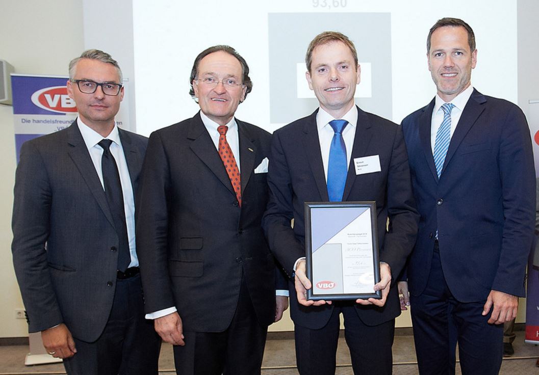 ACO als Sieger "Handelsfreundlichste Industrie" vom VBÖ in der Kategorie Tiefbau 2015
